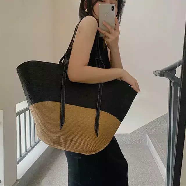 Bolsa de Praia de Rattan Modelo Gisele